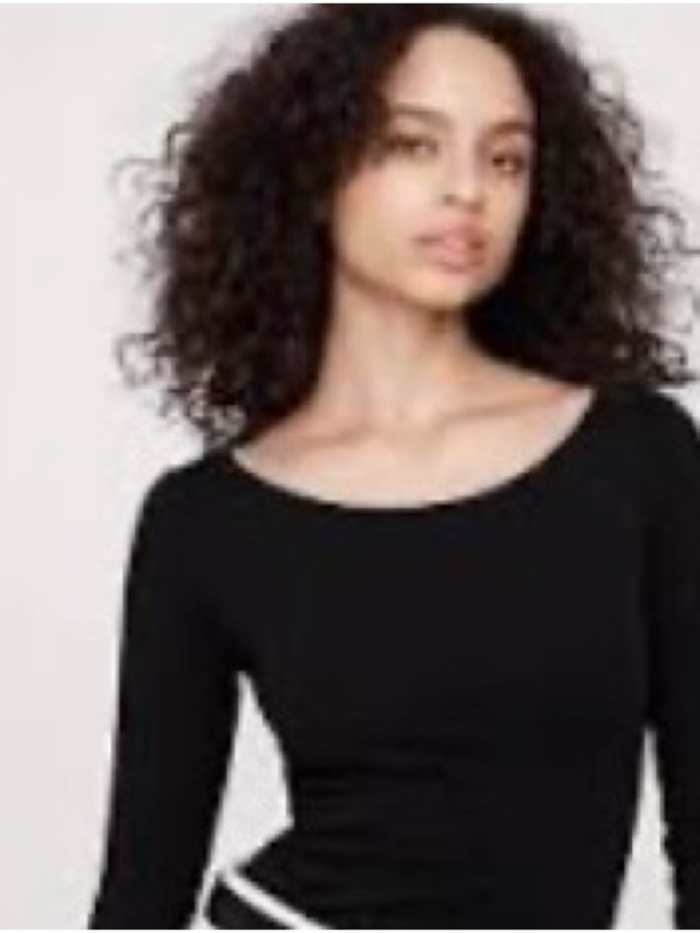 Banana Republic Black Scoop-Neck Long Sleeve Top NWT